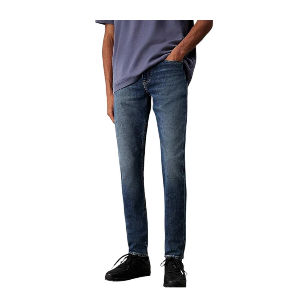 Calvin Klein Men's Blue Slim Fit Jeans, W36 L32, Slim Taper Jeans