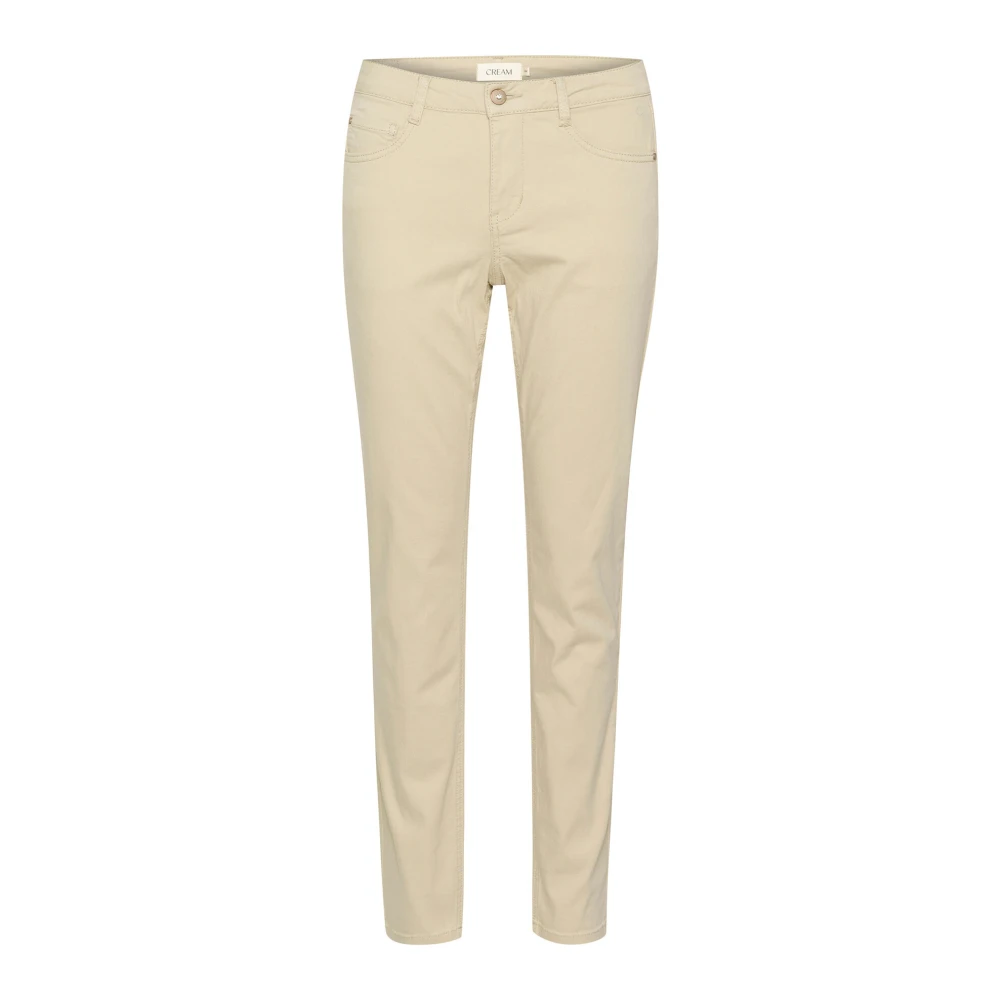 Cream Women's Beige Straight Trousers,, Feather Gray Twill Pant Straight Leg W29 L30