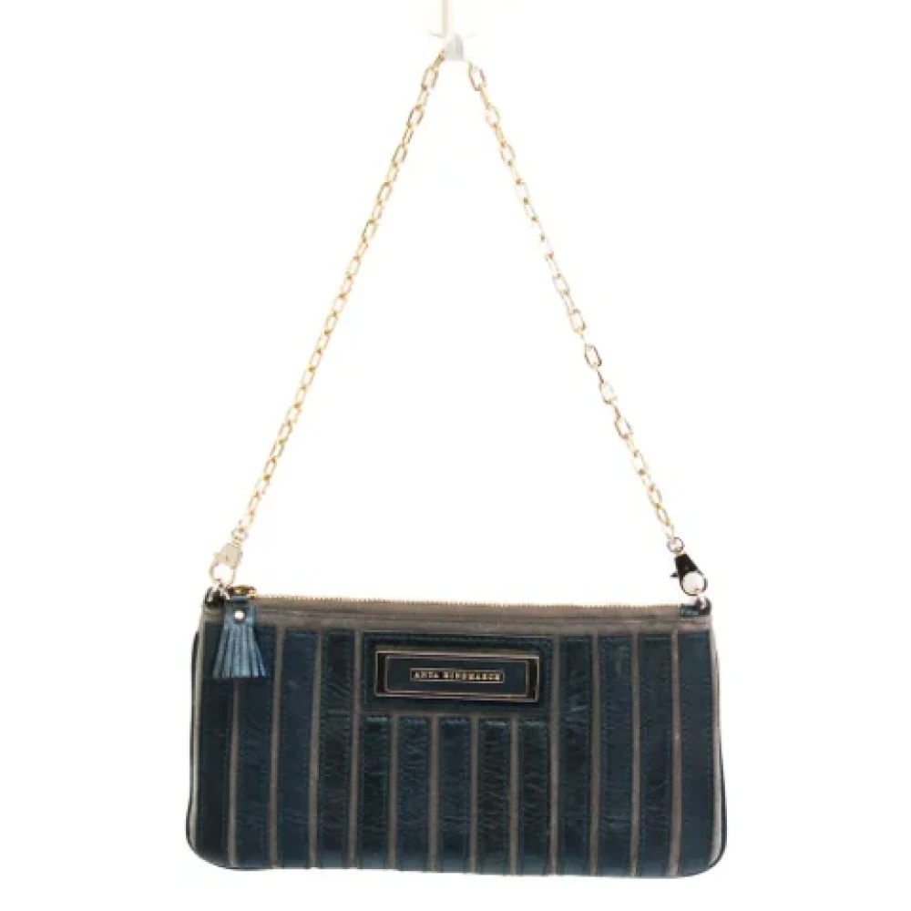 Anya Hindmarch Pre-owned Leather shoulder-bags Blue Dames