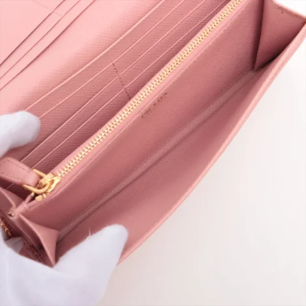 Prada Vintage Pre-owned Leather wallets Pink Dames