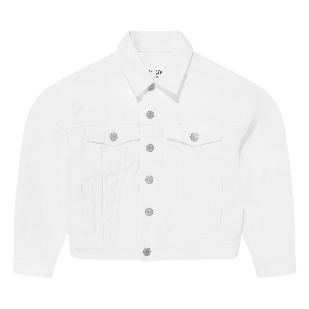 Mm6 Maison Margiela Unisex Kids Beige Ivory Kids Denim Jacket Style - Light Jackets - 10 Y - Kids