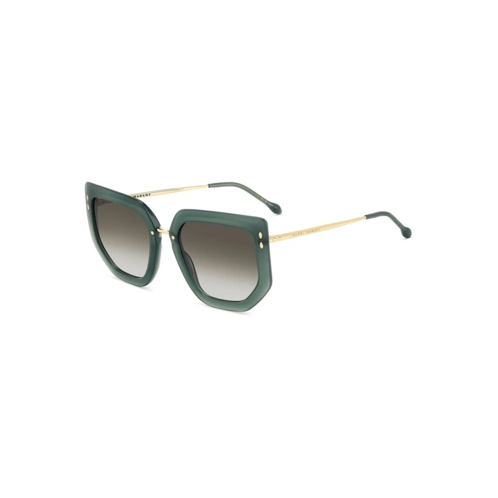Isabel Marant Guldgröna solglasögon med gröna tonade linser Yellow, Dam