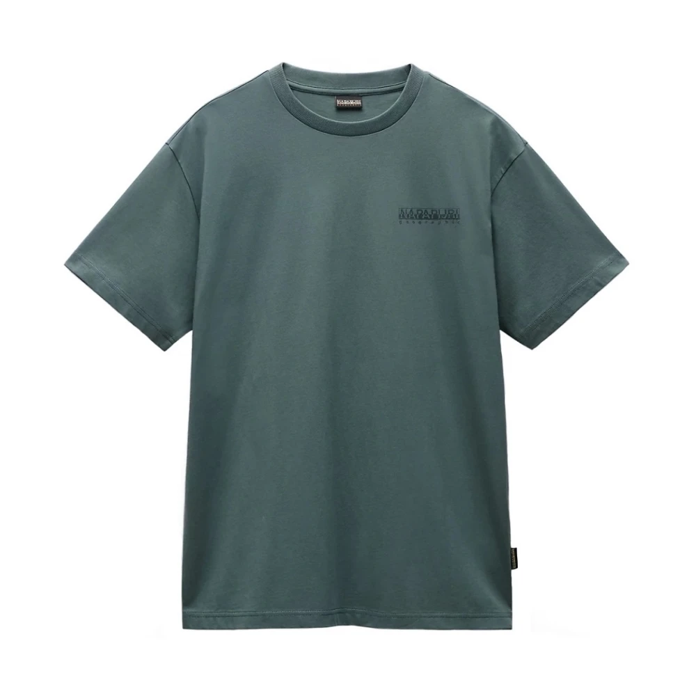 Napapijri Korte Mouw Bedrukt Katoenen T-shirt Green Heren
