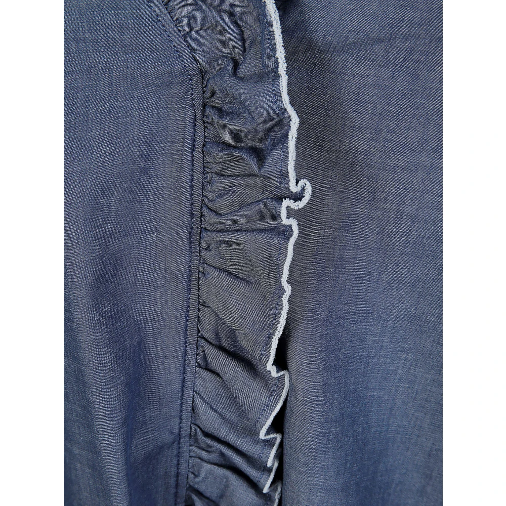 Momoni Rode Denim Overhemd Blue Dames