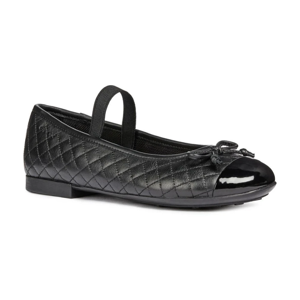 Geox Girls Black Ballerina,, Jr Plie Shoes Size 30 Eu