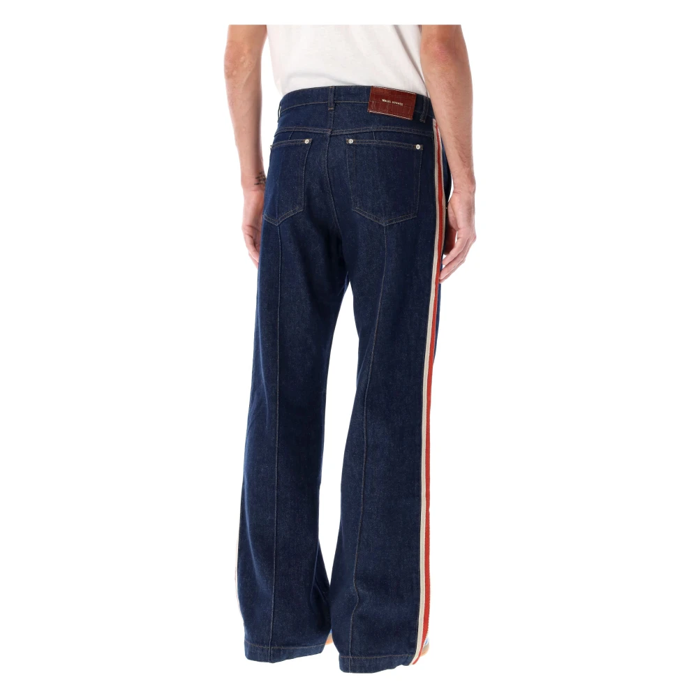 Wales Bonner Diepblauwe Denim Broek Aw24 Blue Heren