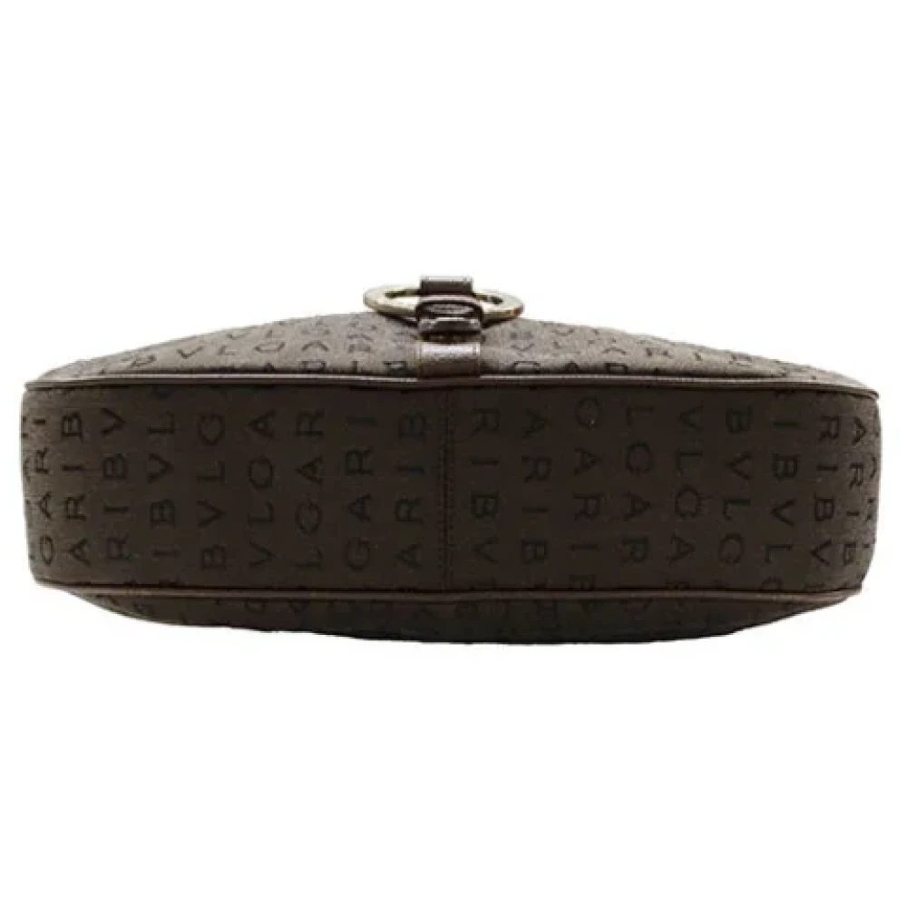 Bvlgari Vintage Pre-owned Canvas shoulder-bags Brown Dames