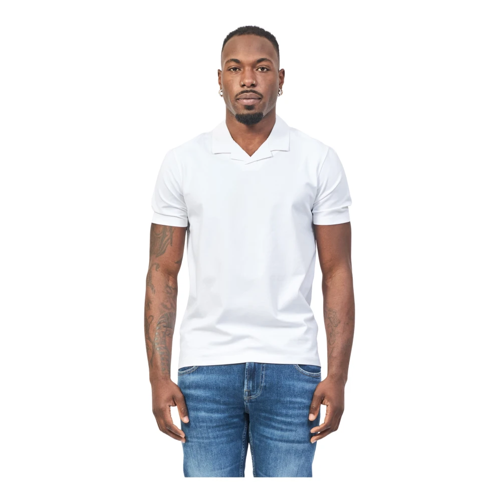 Hugo Boss Witte Katoenen Polo Shirt Regular Fit White Heren