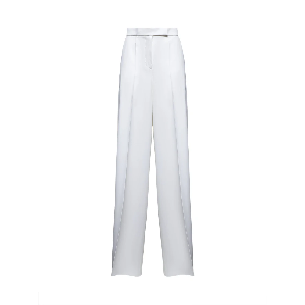 Max Mara Elegante Witte Wijde Broek White Dames