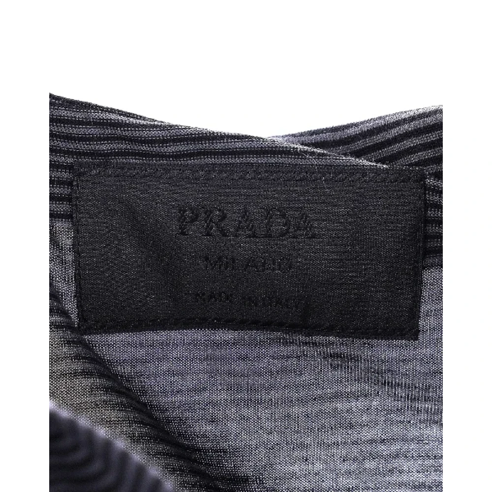 Prada Vintage Pre-owned Cotton tops Black Heren