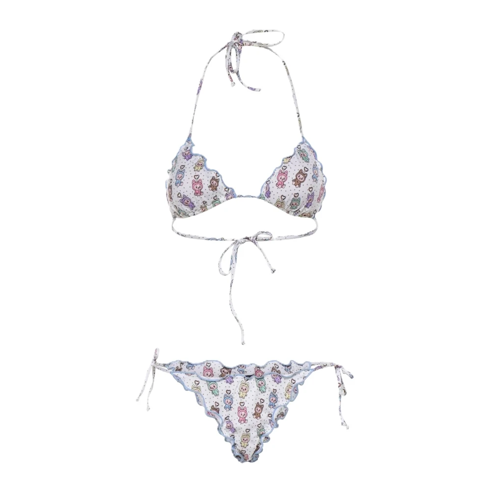 Mc2 Saint Barth Women's Multicolor Bikinis, S, Frou Frou Sagitami Triangle Bikini