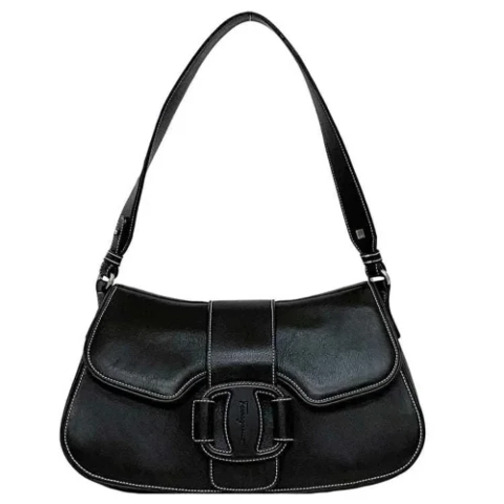 Salvatore Ferragamo Pre-owned Leather handbags Black Dames