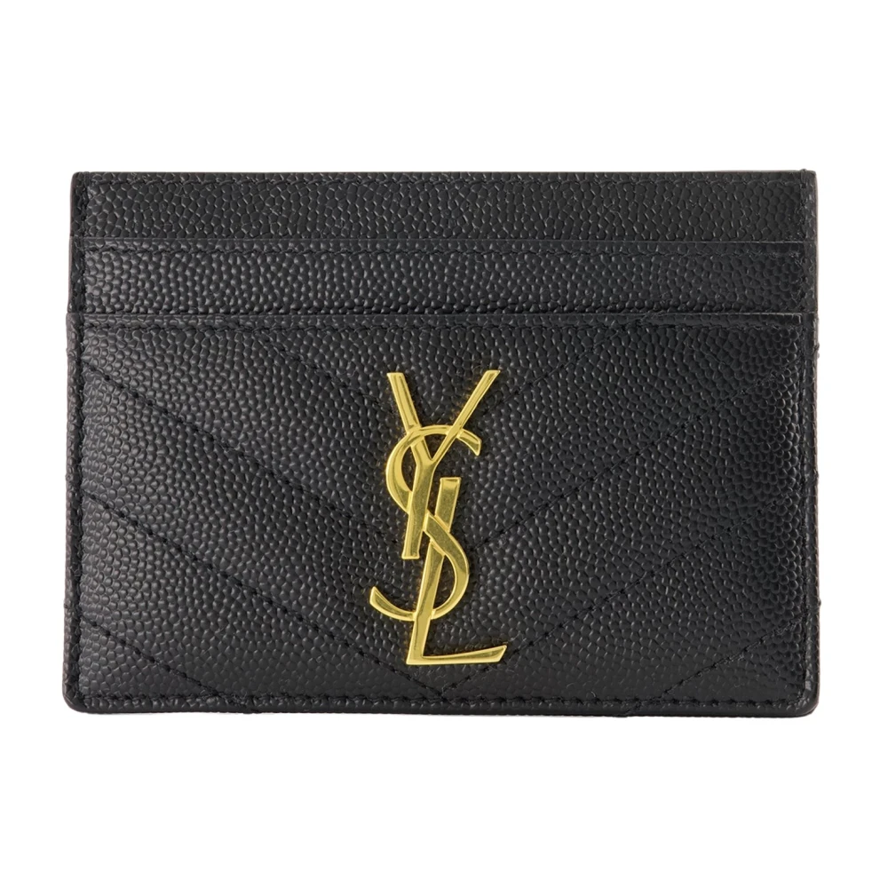 Saint Laurent Women's Black Wallets & Cardholders, One Size, Cassandre Card Holder