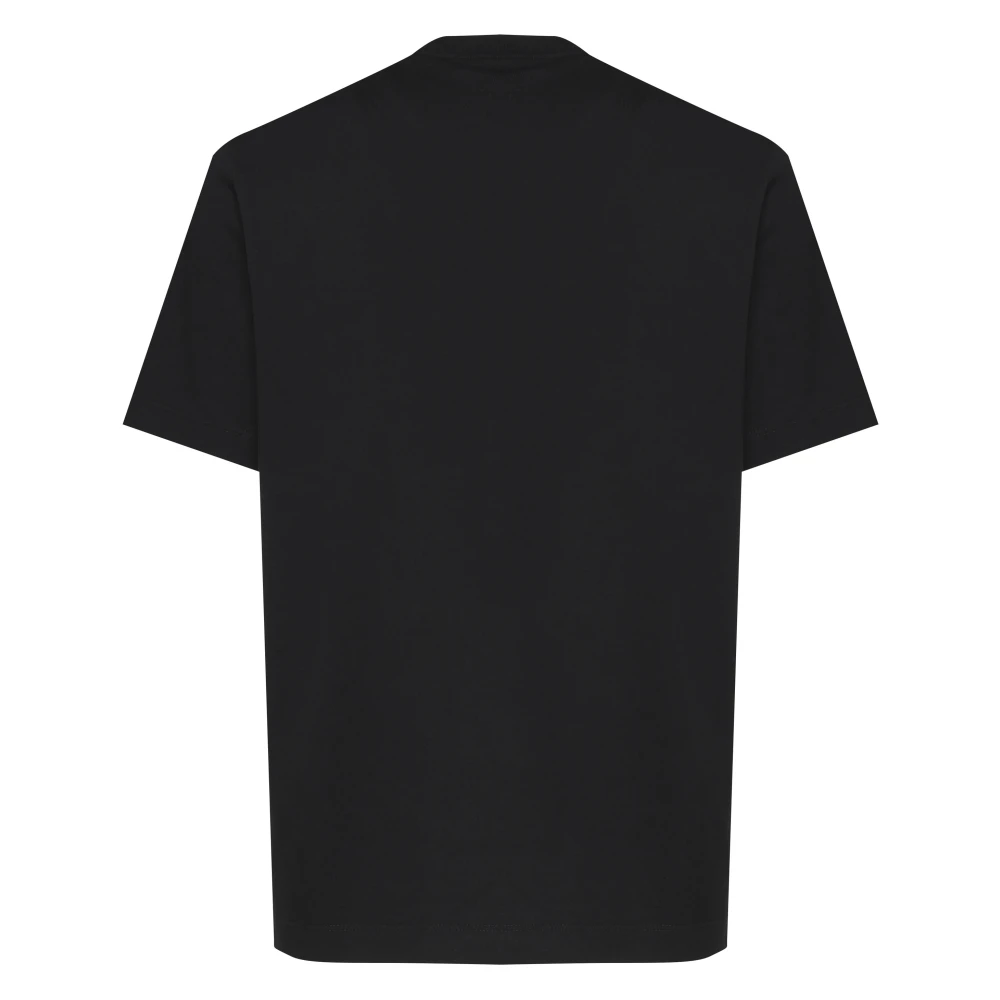 Giuliano Galiano Zwarte Katoenen T-shirt Ronde Kraag Black Heren