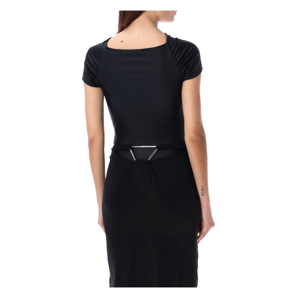 Coperni Zwart Cut-Out Bodysuit Topwear Black Dames