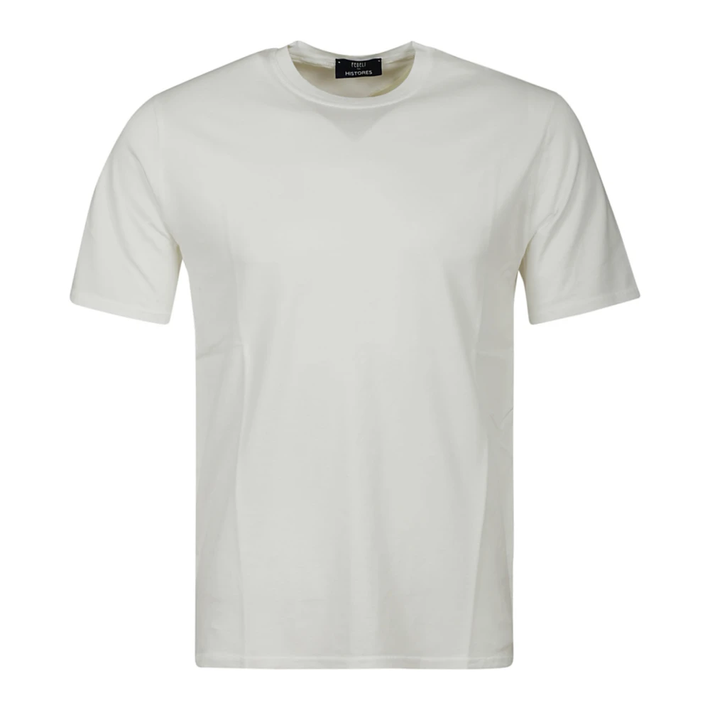 Fedeli Supima Katoen Wit T-shirt Half Mouw White Heren