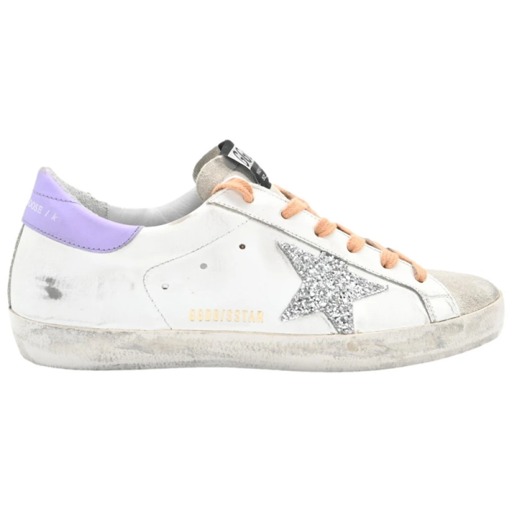 Golden Goose Vit Is Silver Syren Superstar Sneakers White, Dam