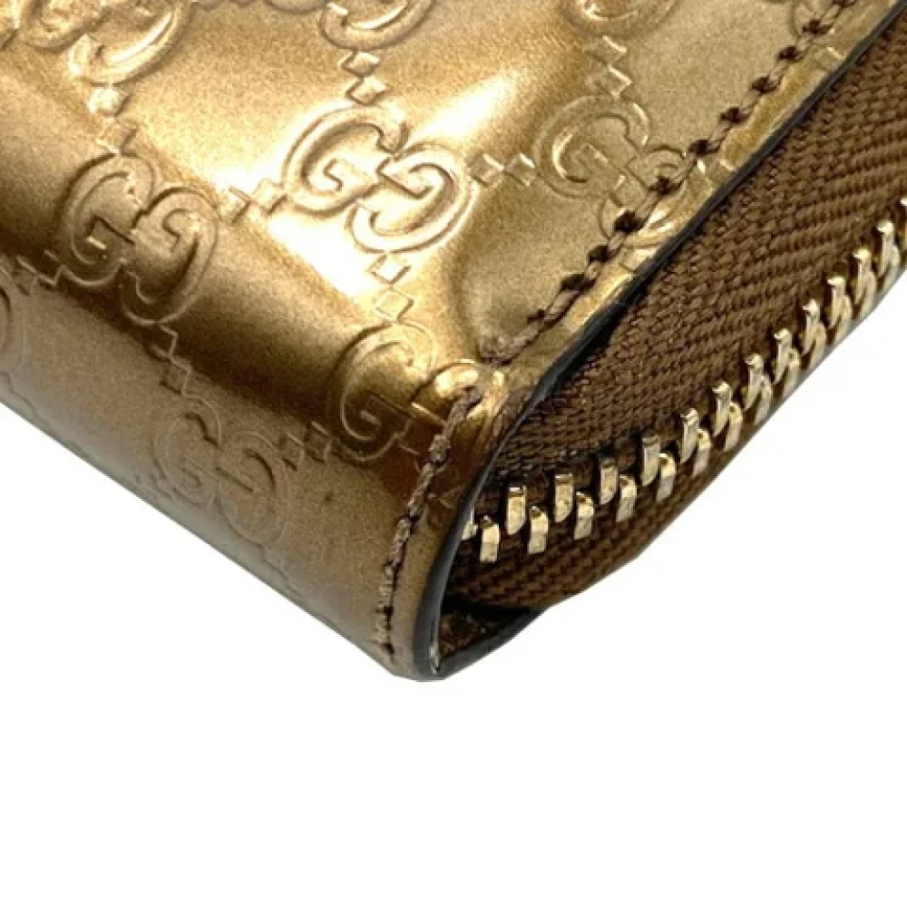 Gucci Vintage Pre-owned Leather wallets Yellow Dames