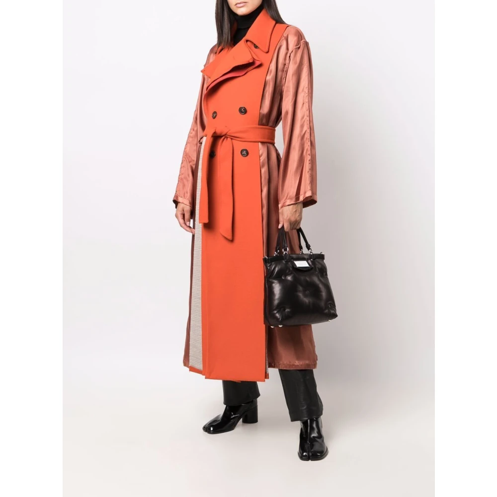 Maison Margiela Gewatteerde Zwarte Leren Schoudertas Black Dames