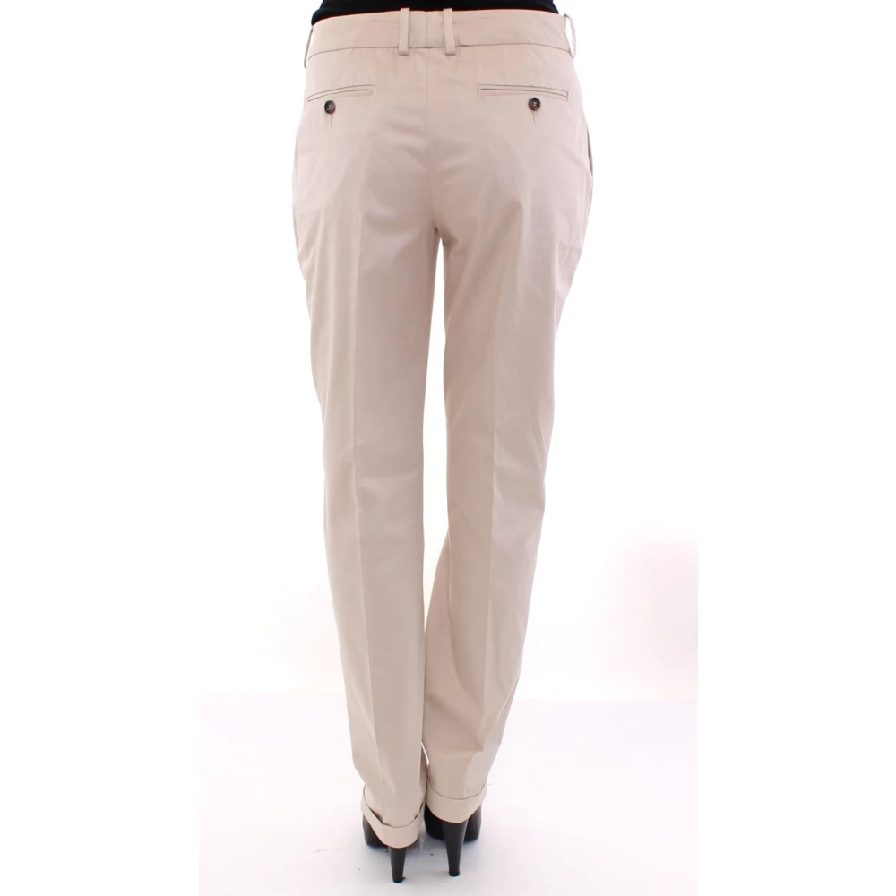 Dolce & Gabbana Elegante Beige Regular Fit Broek Beige Dames