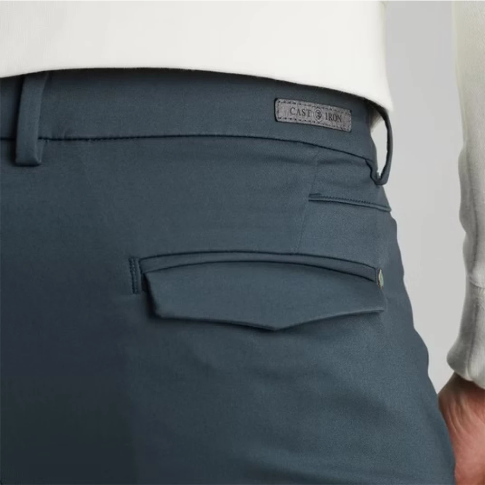 Cast Iron Moderne Slim Fit Chino Broek Blue Heren