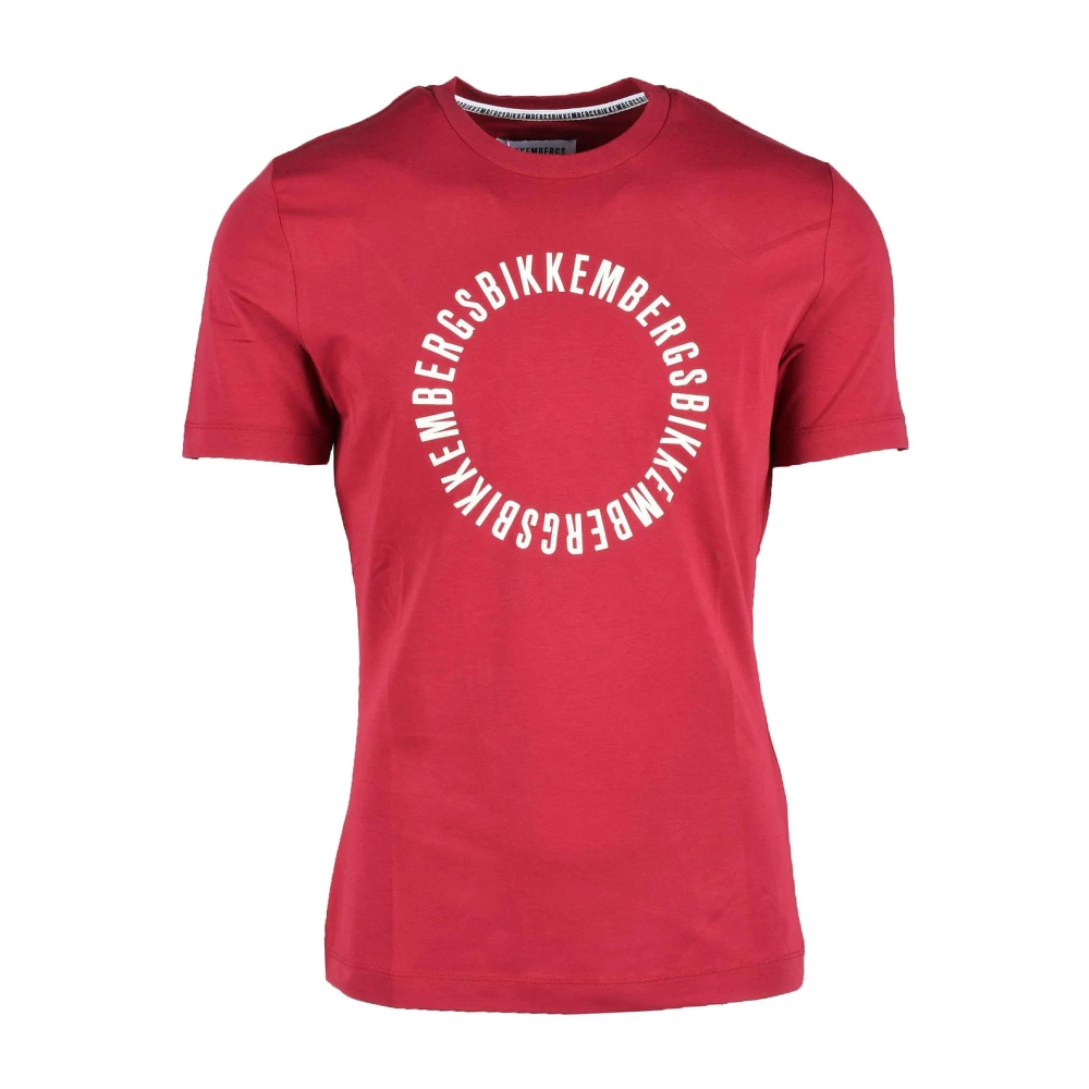 Bikkembergs Bordeaux T-Shirt voor Heren Red Heren