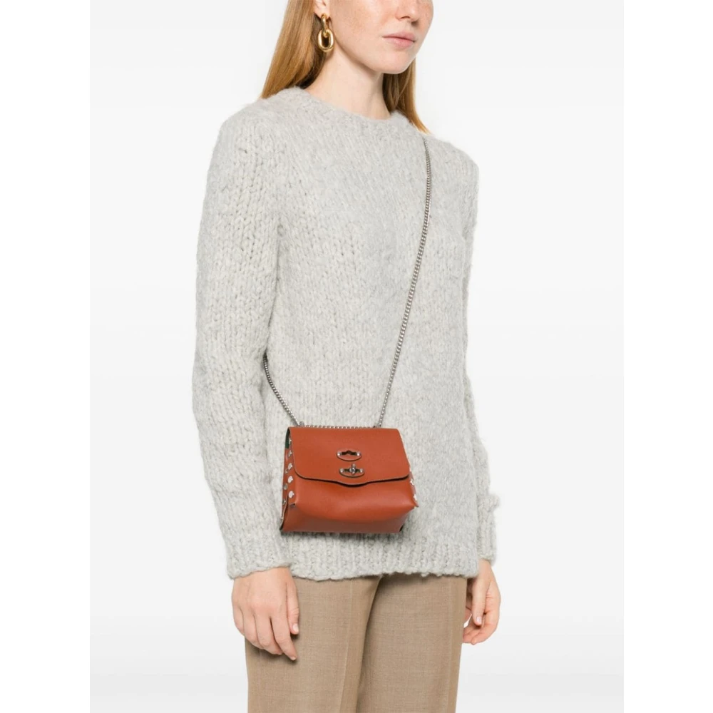 Zanellato Bruine Compacte Crossbody Tas Brown Dames