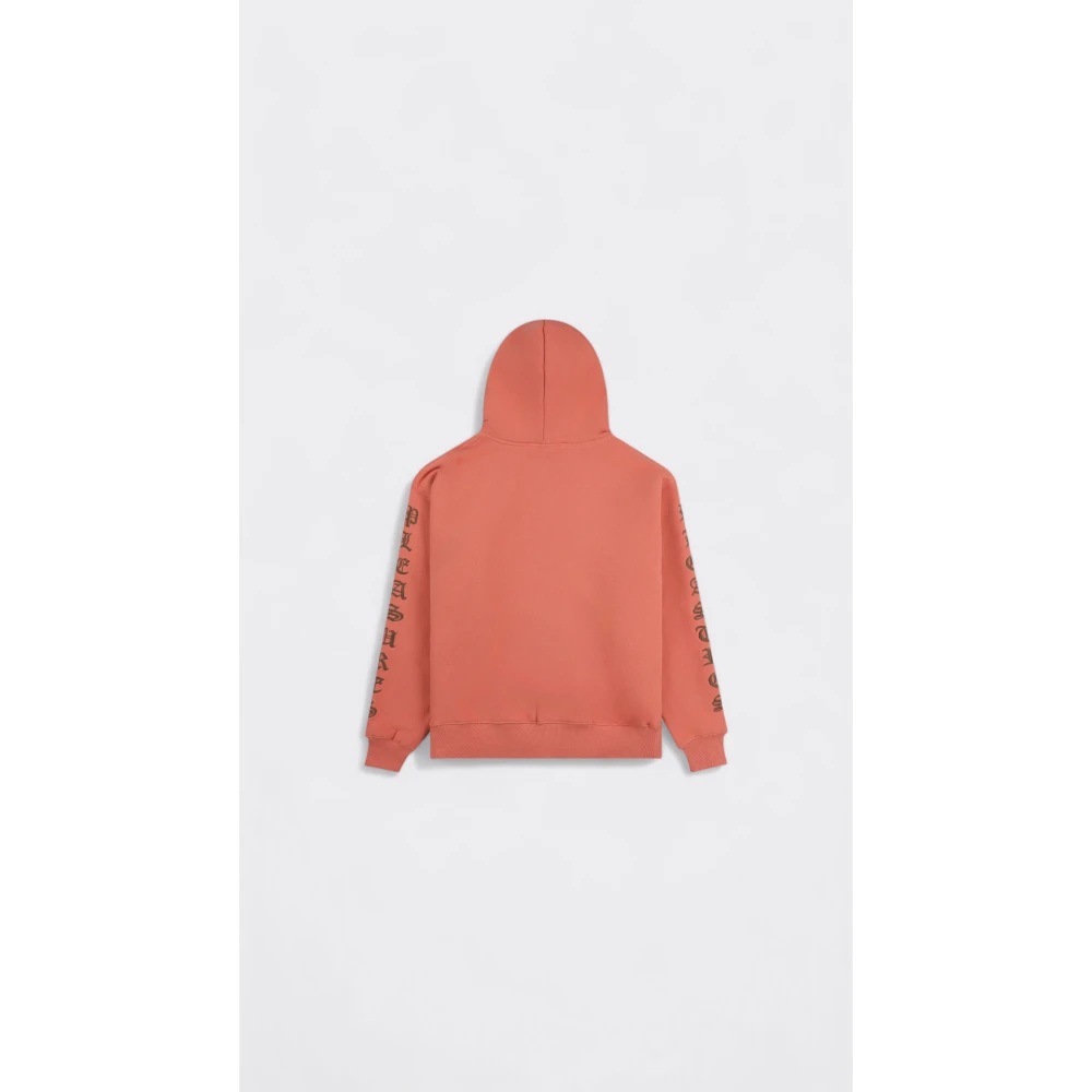 Pleasures Geborduurde Zip Up Hoodie Orange Heren