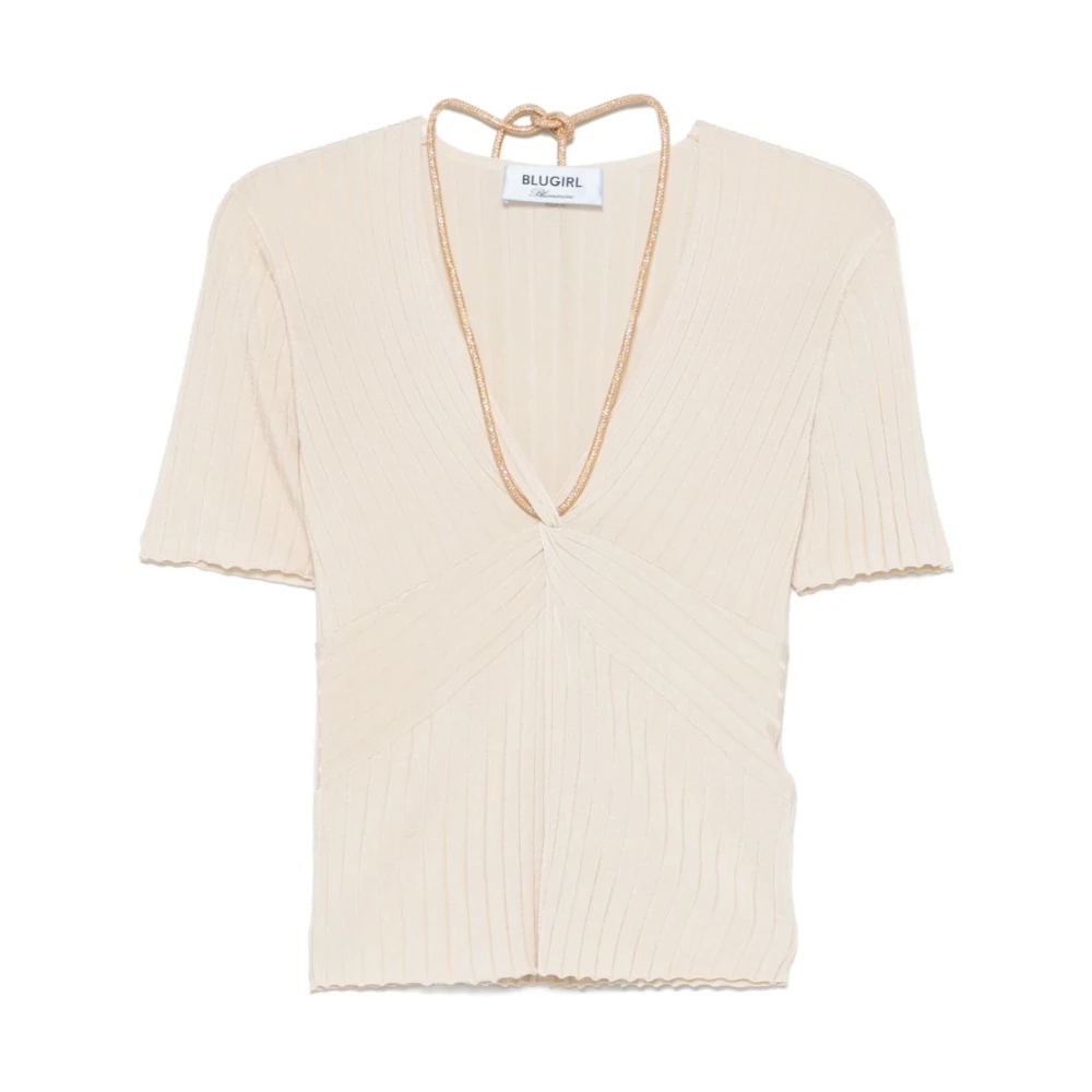 Knitwear > V-neck Knitwear - - Blugirl - Modalova