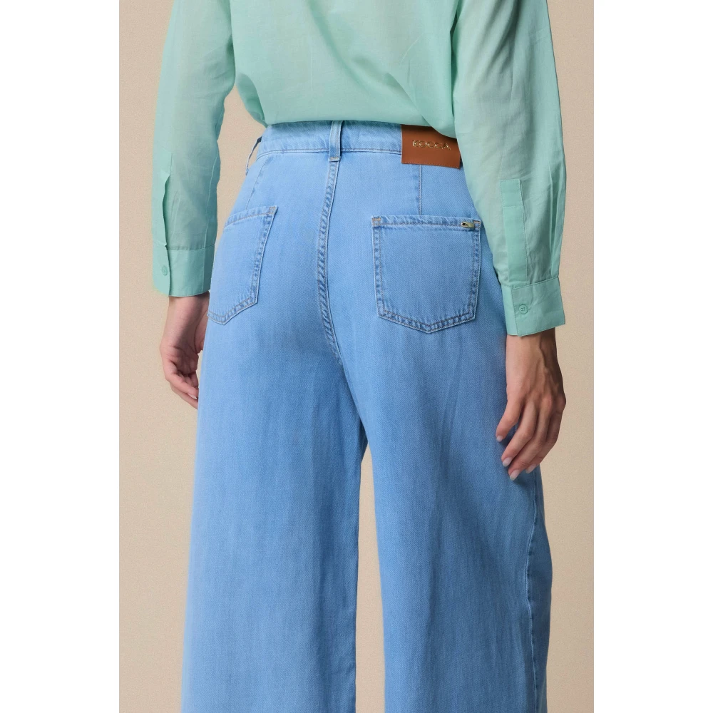 Kocca Stijlvolle Wide Jeans voor Vrouwen Blue Dames