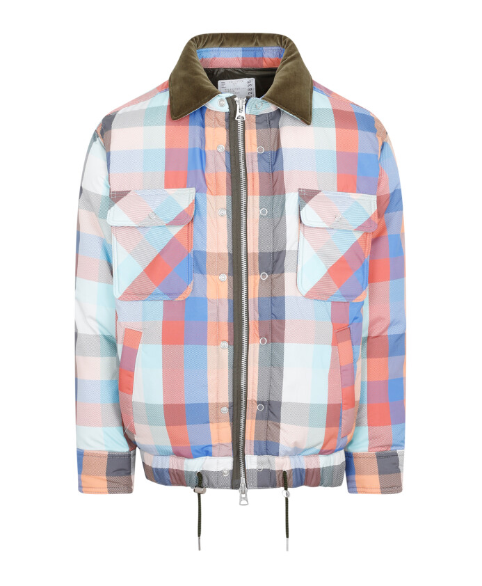 blouson-rembourre-a-carreaux-multicolores