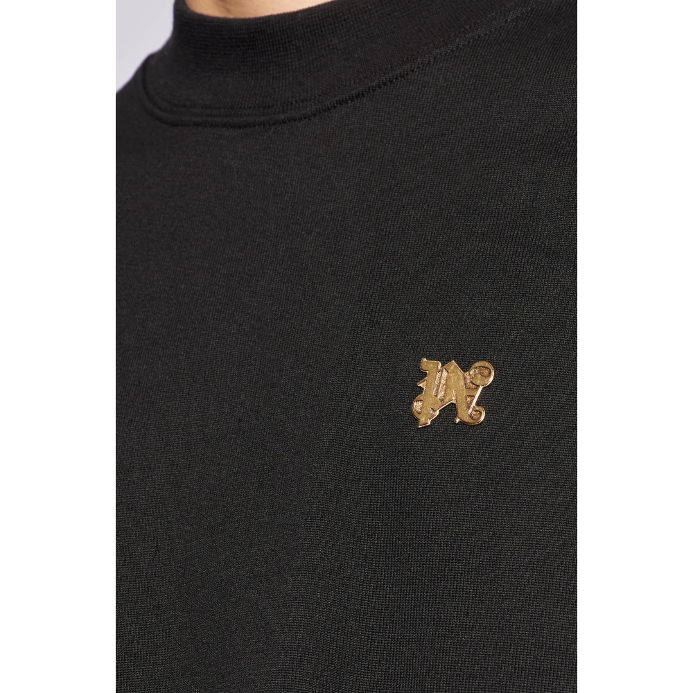 Palm Angels Sweatshirt met logo Black Heren