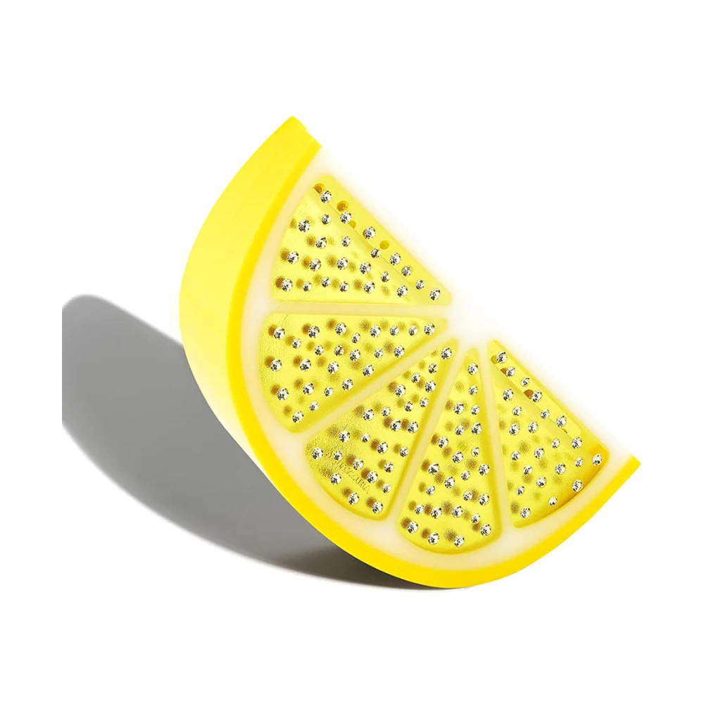 Aquazzura Geel Wit Clutch Tas Yellow Dames