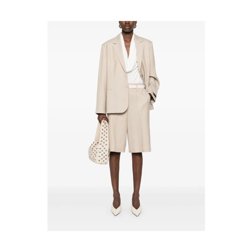 Birgitte Herskind Beige Shorts met Knopen Beige Dames