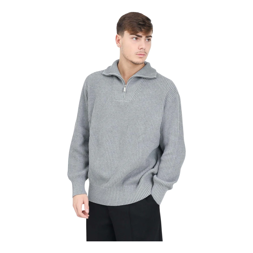 Selected Homme Grijze trui met hoge hals Gray Heren