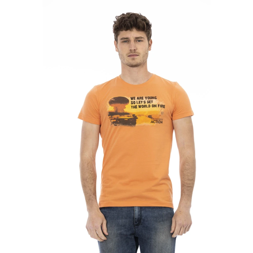 Trussardi Action Orange Ronde Hals T-Shirt Orange Heren