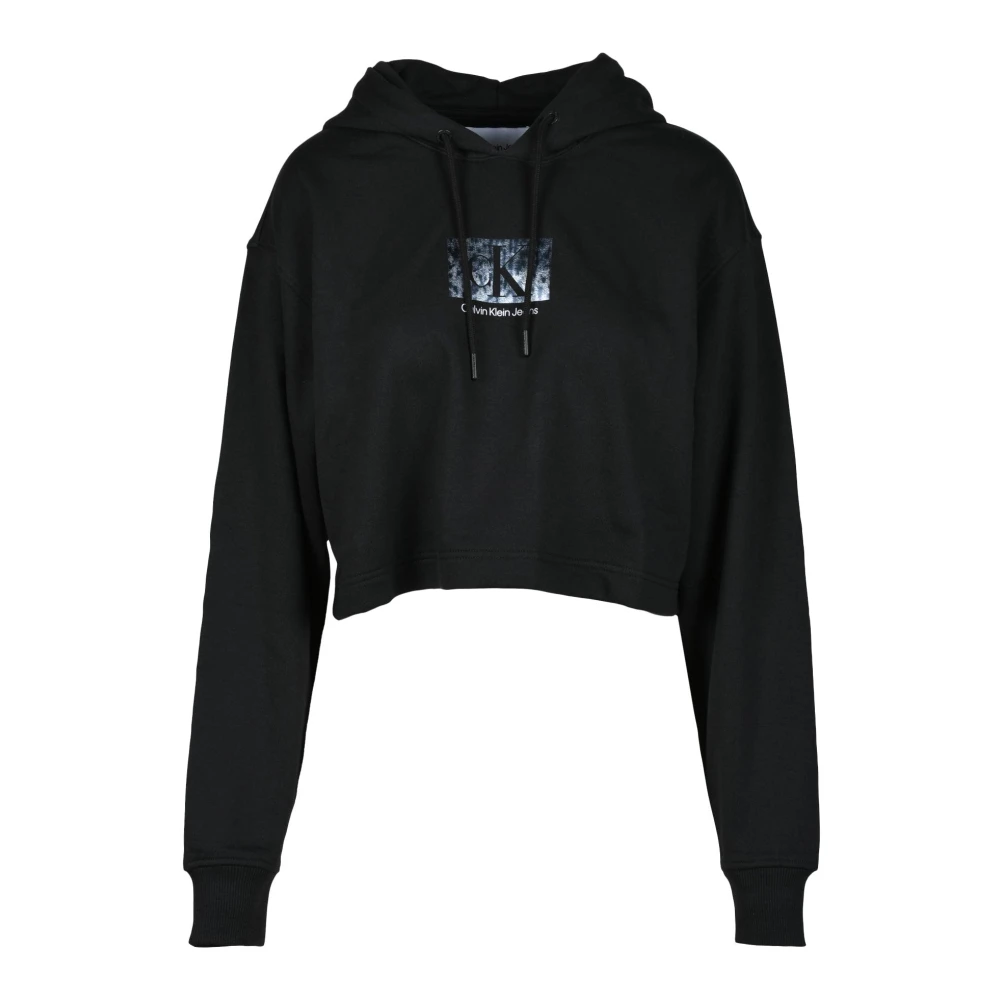 Calvin Klein Jeans Katoenen Sweatshirt Black Dames