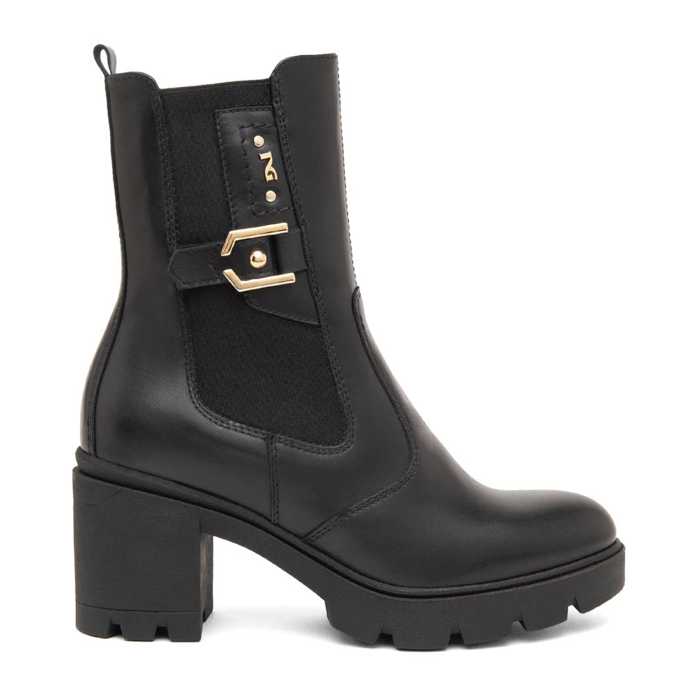 Nerogiardini Women's Black Ankle Boots- Italian Craftsmanship - Heeled Boots - 3 Uk - Shoes