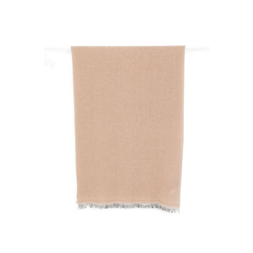 Fabiana Filippi Beige Winter Scarves, Female, One Size, Lightweight Rectangle Scarf