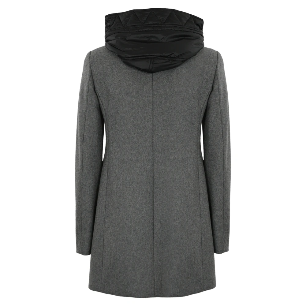 Fay Grijze Wollen Blend Gewatteerde Jas Gray Dames