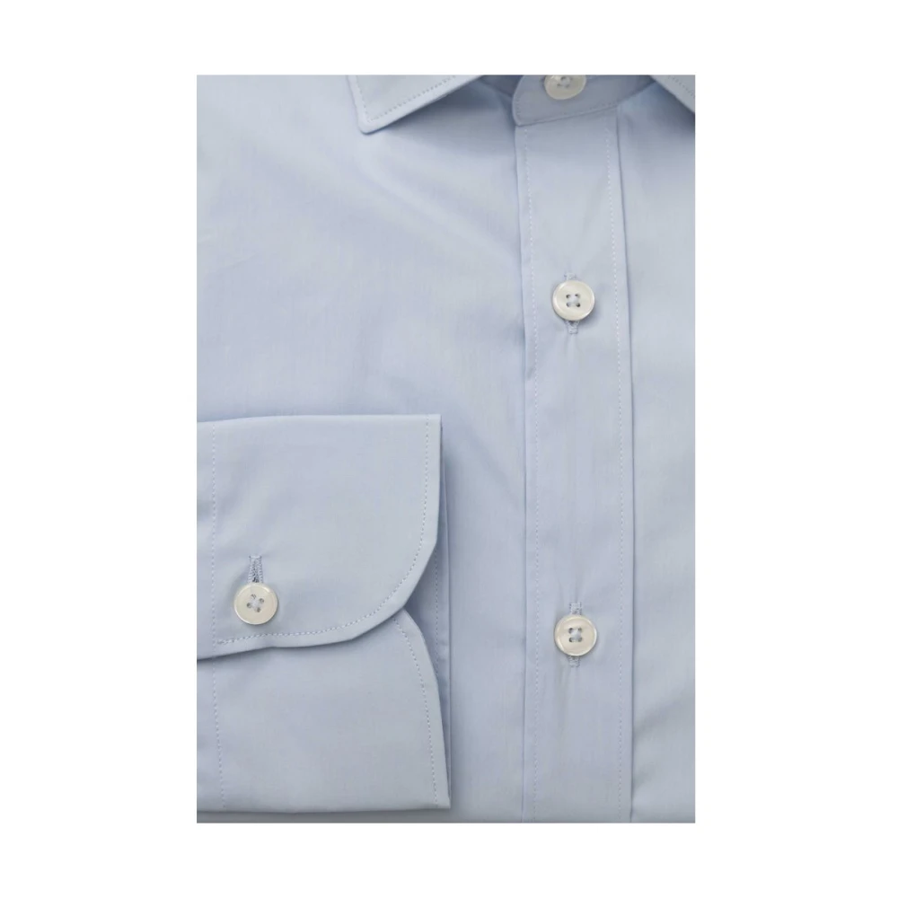 Bagutta Frans Kraag Slim Fit Overhemd Blue Heren