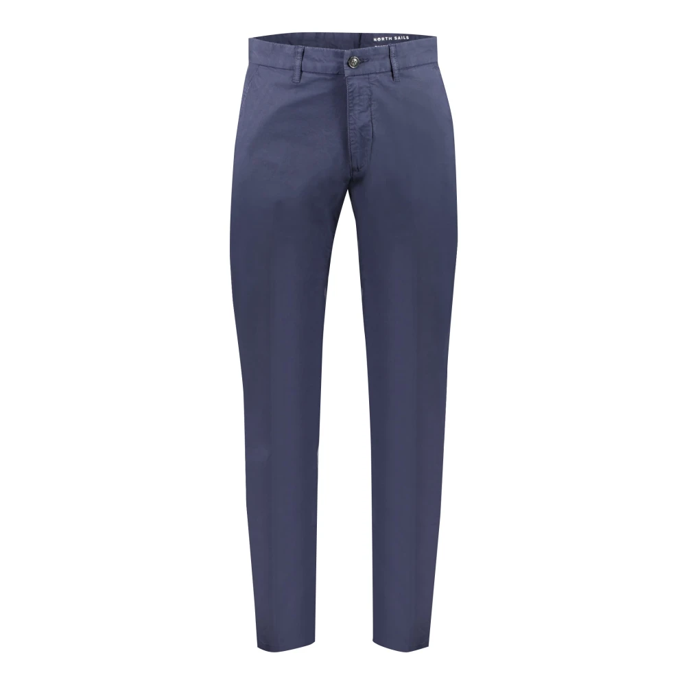 North Sails Blauwe Slim Fit Broek met Logo Blue Heren