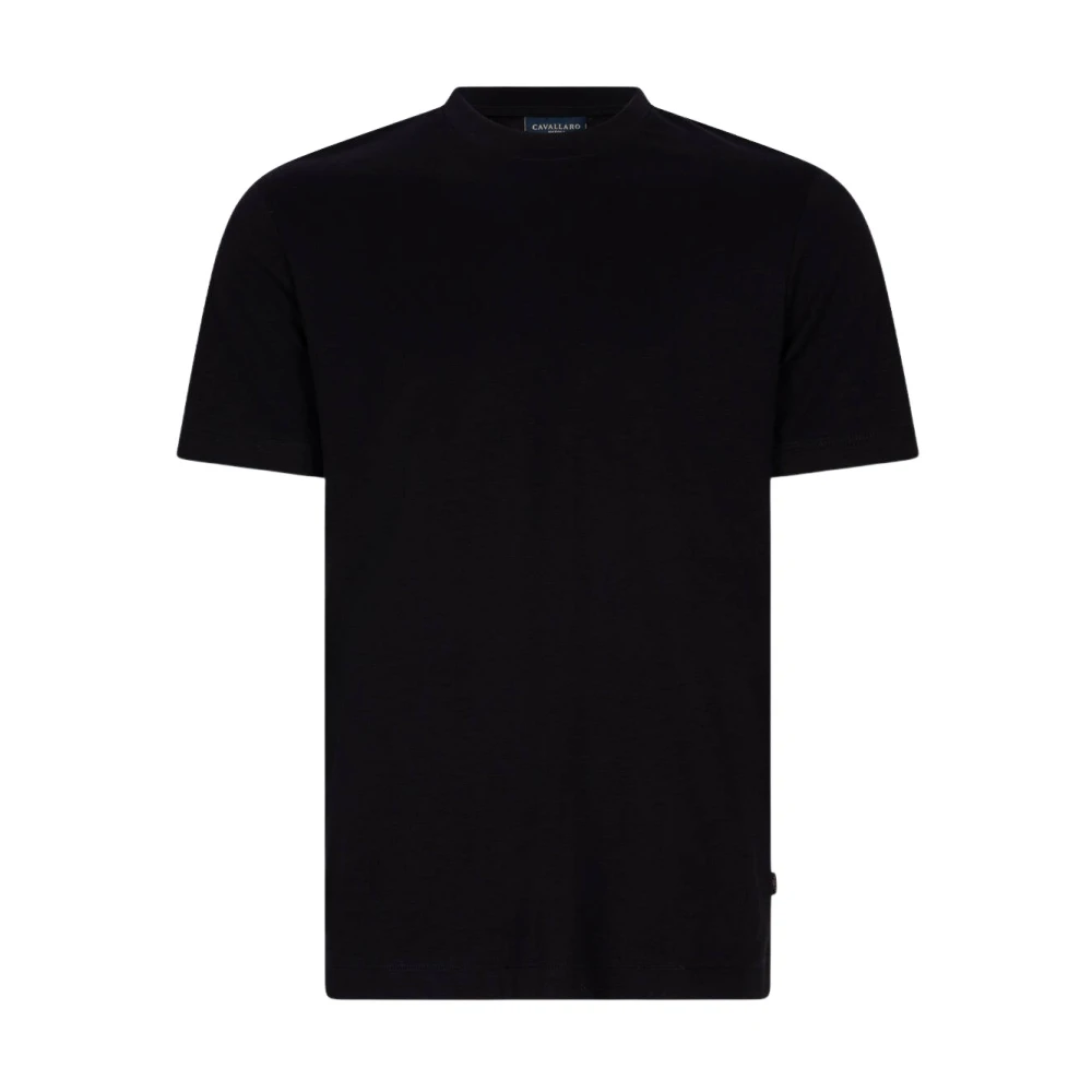 Cavallaro Korte Mouw Tee Novellio Stijl Black Heren