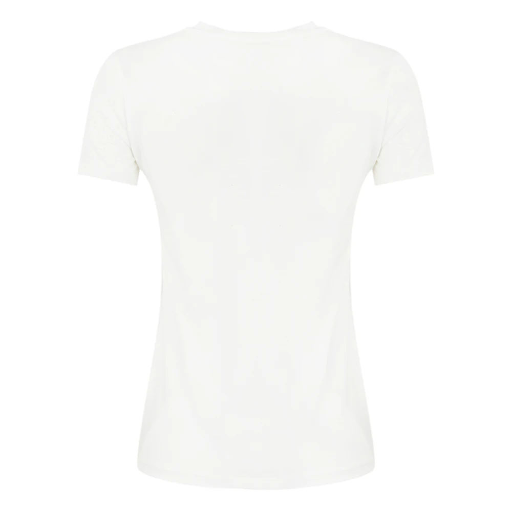 Elisabetta Franchi Dames Logo Strass T-shirts White Dames