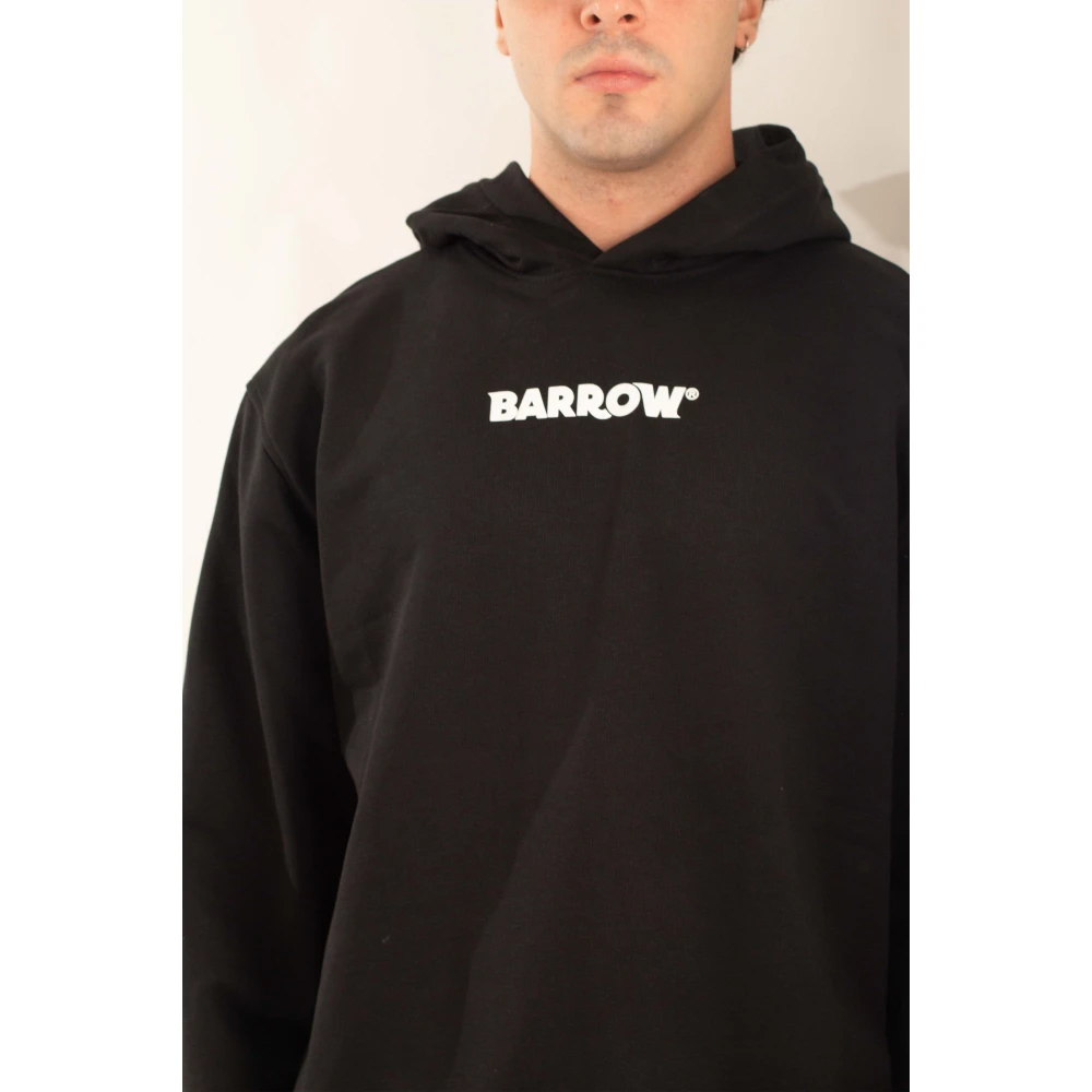Barrow Achterlogo hoodie klassieke stijl Black Heren