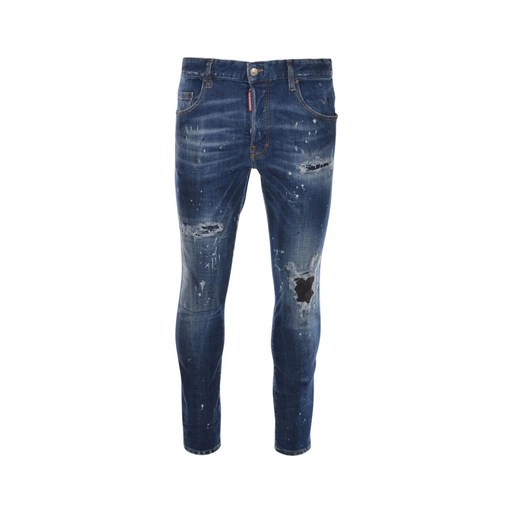 Dsquared2 Men's Blue Skinny Jeans,, Classic Denim Jeans For Medium
