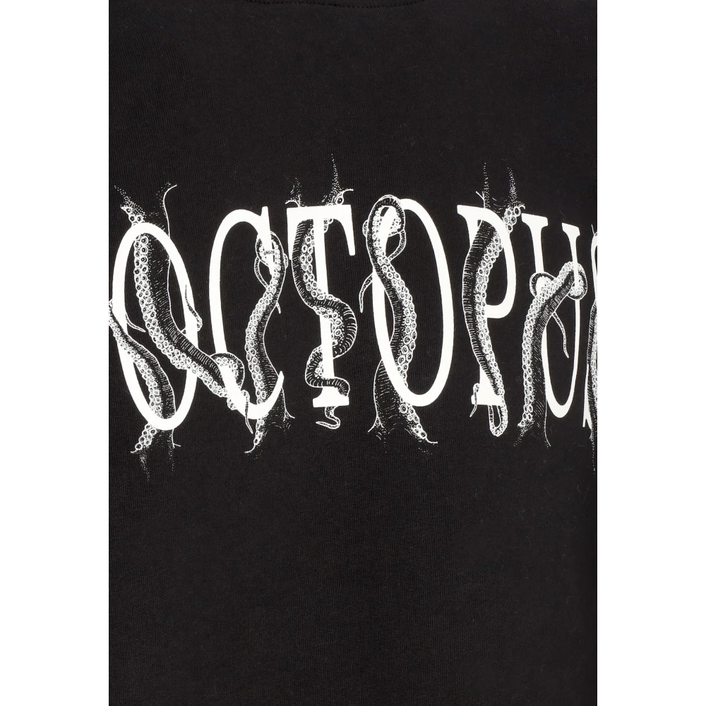 Octopus Logo Hoodie Zwart Tentacles Stijl Black Heren