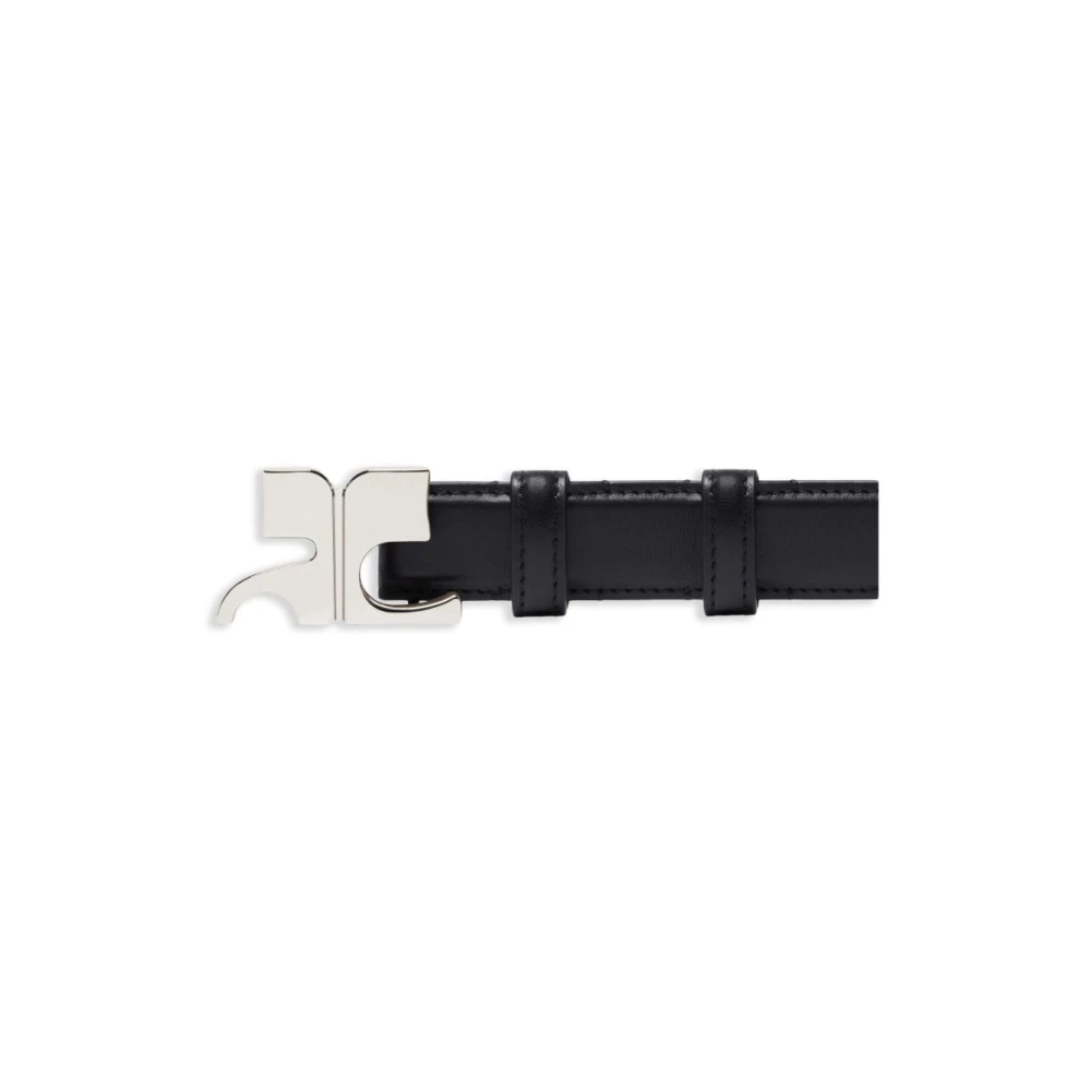 Courrèges Zwarte Leren Riem Dames Accessoires Black Dames