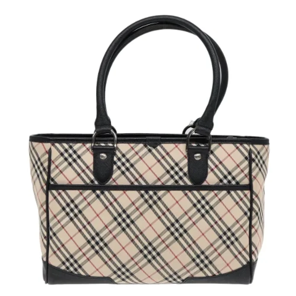 Burberry Vintage Pre-owned Canvas handbags Beige Dames