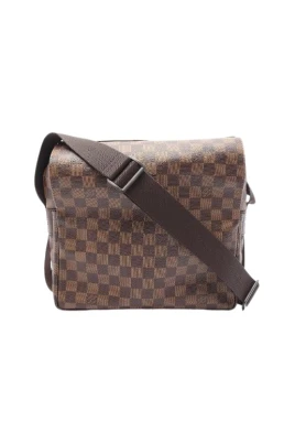 Pre-owned Naviglio Damier Ebene Coated Canvas Shoulder Bag